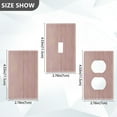 thumbnail image 4 of IAUYY Retardant PC Material Unused Outlet Cover Switch Plate Covers Easy DIY Installation with Screws Light Switch Cover Plate Leaf Vein, 4 of 9