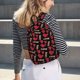 thumbnail image 5 of Disketp Heart and love print Canvas Backpack Lightweight Travel Daypack Student Rucksack Laptop Backpack-Medium, 5 of 5
