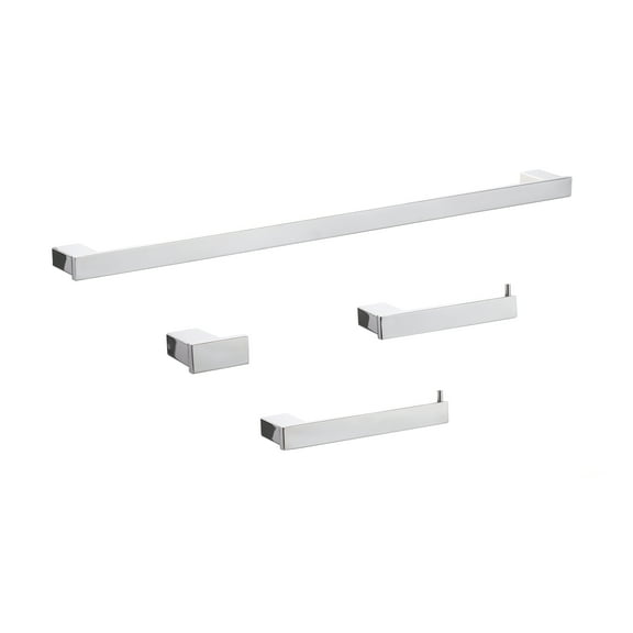 BOANN Sweden Series T304 Stainless Steel Bathroom Accessory Set in Chrome, 4 Piece
