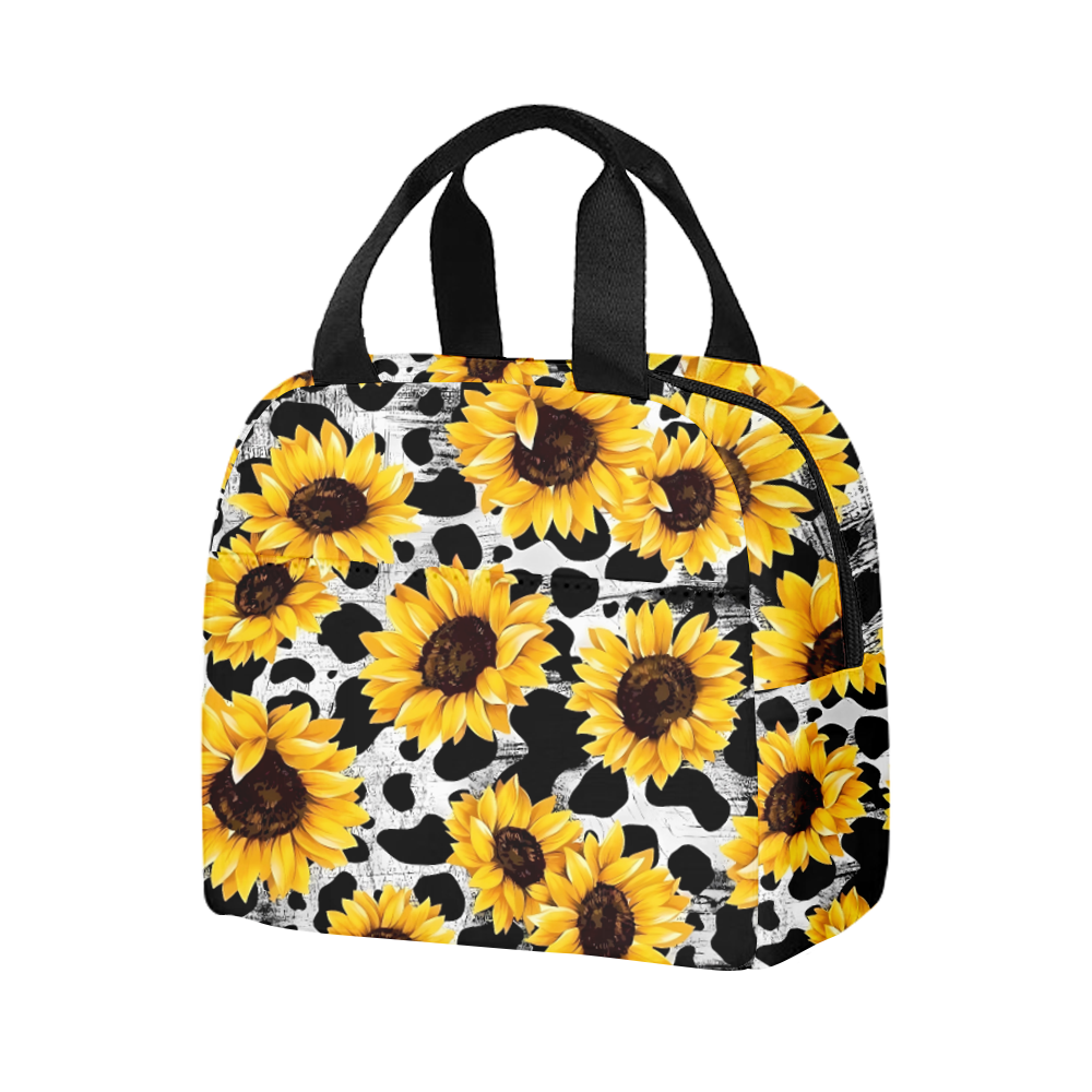 Luxury Flowers Sunflower Lunch Bag Women Cooler Thermal Insulated Lunch