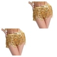 thumbnail image 1 of Sonducket de danza del vientre de lentejuelas para mujer, faldas de baile de entrenamiento de fiesta para niñas, traje de gasa lavable Type3 NO3, 1 of 1