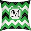 Thumbprintz Chevron Monogram Decorative Pillow, Black