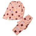 thumbnail image 3 of Delayuji Women's Pajamas Sets Thickened Warm Flannel Set Coral Fleece Long Sleeve Loungewear Cozy 2 Piece Home Clothing Winter Outfits Spring, 3 of 3
