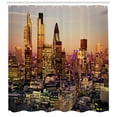thumbnail image 3 of Ambesonne New York Shower Curtain, Global City Sunset, 69"Wx70"L, Multicolor, 3 of 3