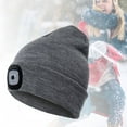 thumbnail image 4 of Unisex Winter LED Light Luminous Warm Knitted Hat Outdoor Camping Head Lamp Cap, 4 of 8
