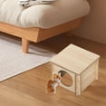 thumbnail image 6 of Wooden Hamster House Hamster Hideout Solid Hide Supplies Wooden Toy Cage Accessories for Chinchilla Gerbils Hamster Small Animals Single Room, 6 of 9