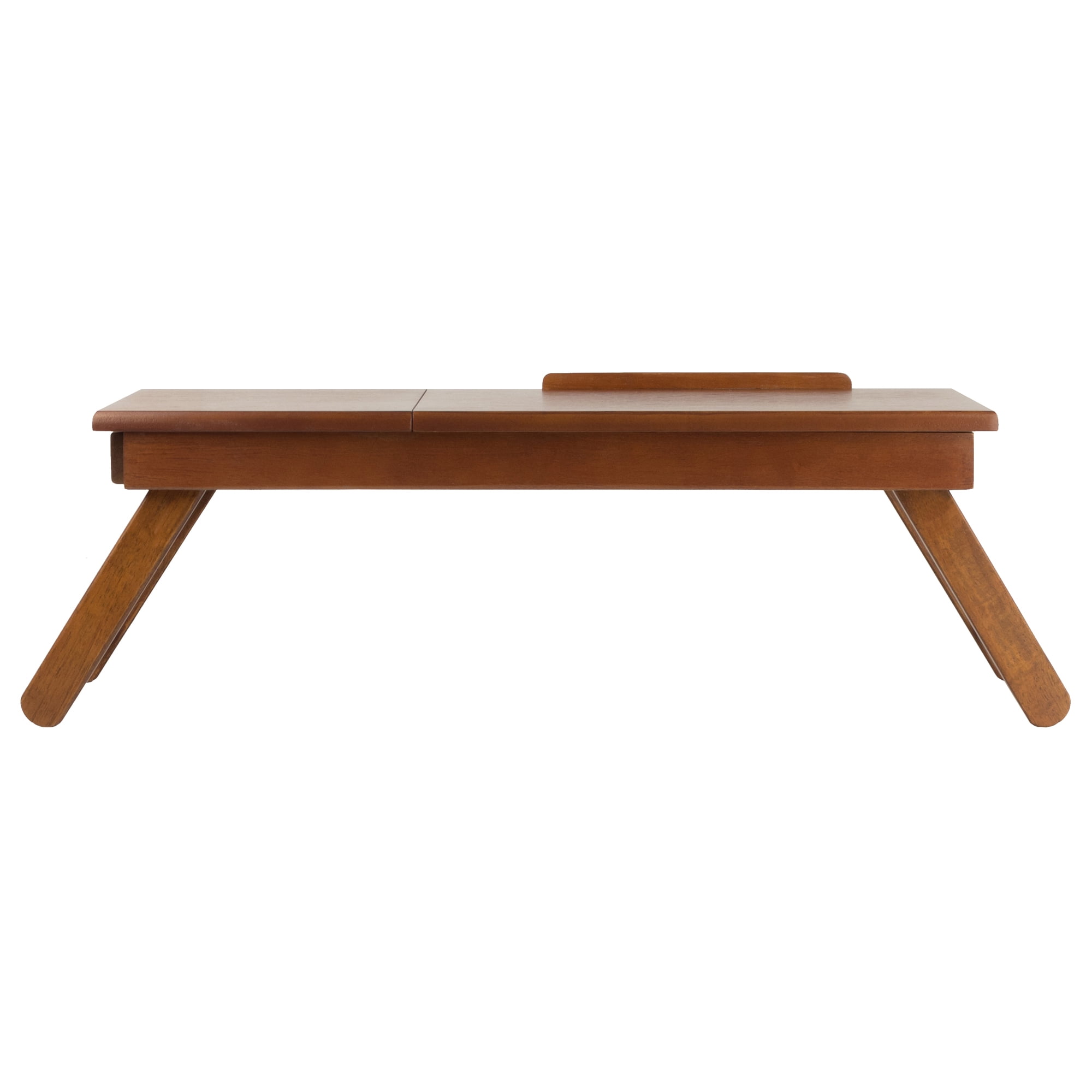 Winsome Wood Anderson Tilt Top Lap Desk With Drawer Teak Finish