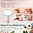 thumbnail image 5 of RAGUPEL Hand Mirrors with Handle,Lip Shape Mirror 8.5"*7.1"*0.4" Hand Held Mirrors with Handle,Aluminum-Coated Mirror Hand Held Mirror,Blue, 5 of 7