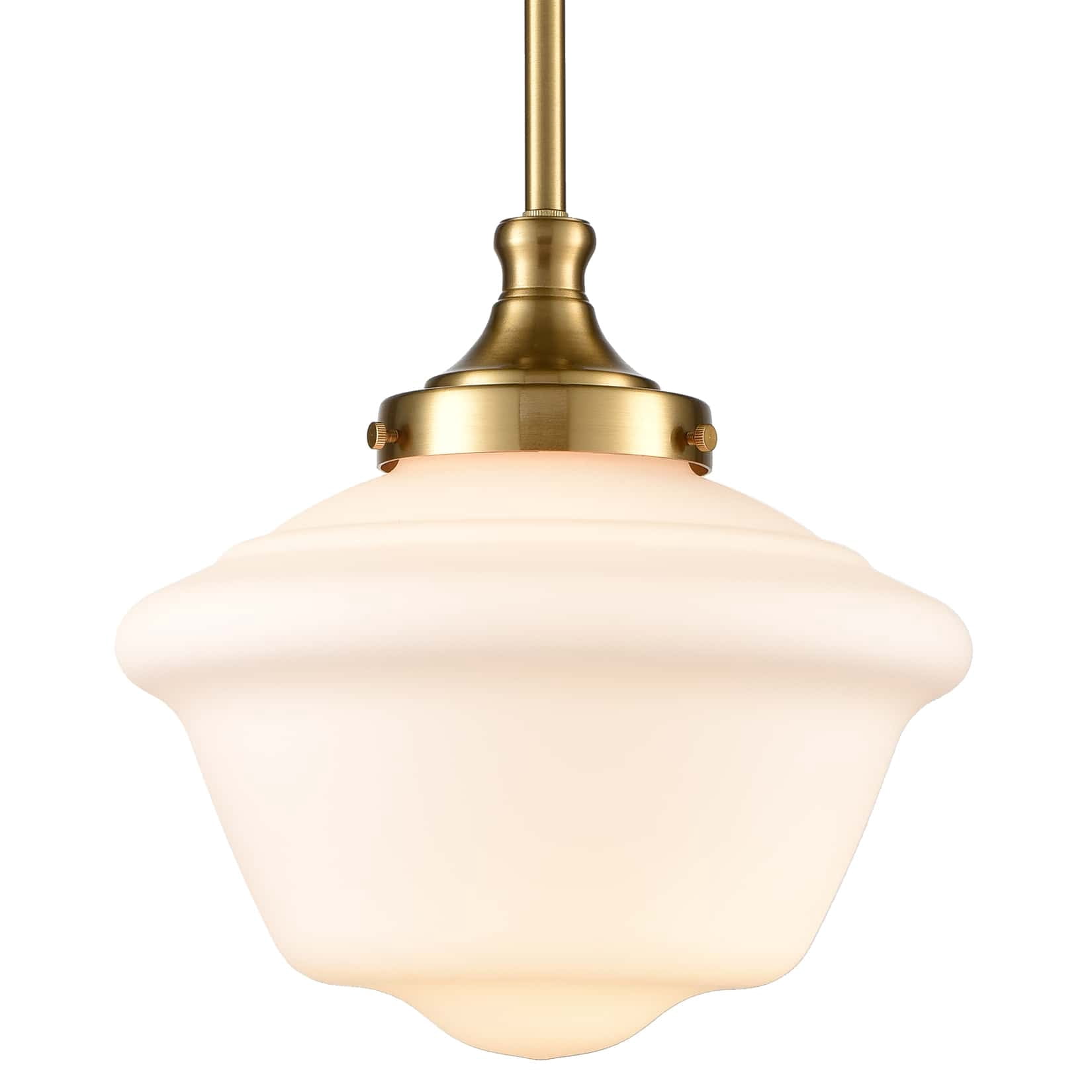 Schoolhouse Glass Pendant Light Fixture for Kitchen Island
