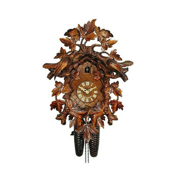 Cuckoo Clock 15 leaves, 2 birds 2.5041.01.P