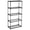 Black 5-SHELF, variant on 3-Shelf Wire Rack with Cover (1 Pack)