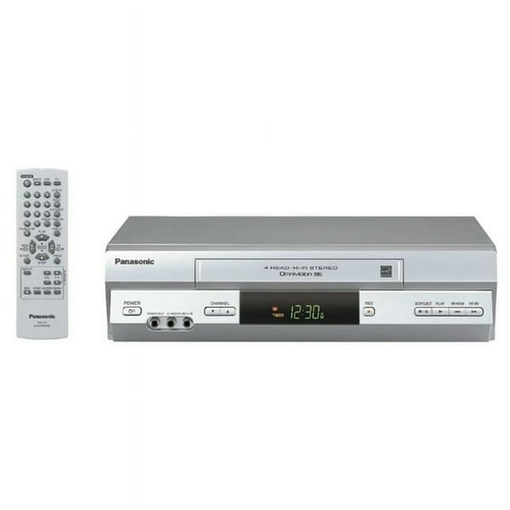 Pre-Owned Panasonic PV-V4525S 4-Head VCR w/ Original Remote, Manual, A/V Cables, & HDMI Converter