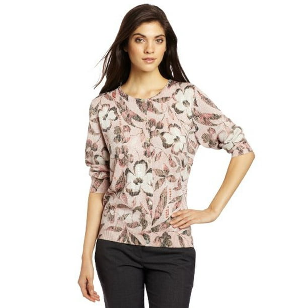 alfred dunner floral sweater