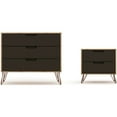 thumbnail image 1 of Manhattan Comfort Commode et Table de Chevet en Bois Naturel/gris, 1 of 11