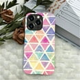 thumbnail image 6 of FKBRCL4U Compatible with iPhone 12 Pro Max Case, Cute Pastel Watercolor Triangles Pattern for Girl Full Body Design Soft Silicone Drop Shock Scratch Protection for iPhone 12 Pro Max, 6 of 7