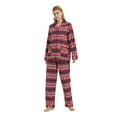 thumbnail image 2 of GLOBAL Women 100% Cotton Pajama Set Long Sleeve Pjs Button Down Comfy Nightwear, 2 of 5