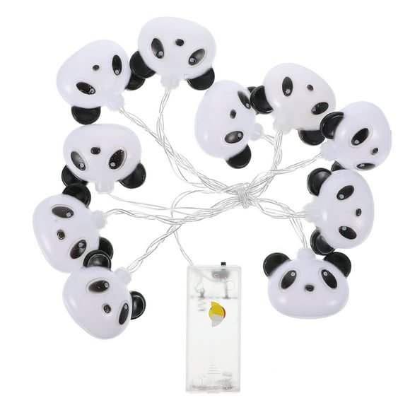 1 juego de luces de cadena con forma de panda creativa Lámparas de cadena decorativas Lámparas LED