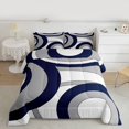 thumbnail image 2 of Homewish Minimalist Circle Stripes Full Size Comforter Sets 3-Piece for Children Teens Adults,Vintage Aesthetic Bedding Comforter Set,Abstract Geometric Lightweight Bedding Sets, 2 of 8
