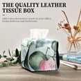 thumbnail image 4 of Watercolor Strawberries and Leaves Tissue Box Cover Leather Square Rectangle Tissue Box Holder for Bathroom Living Room Desk Office Decor, 4 of 7