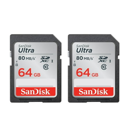 SanDisk Ultra 64GB SDHC UHS-I Class 10 Memory Card (2 (Best Sdhc Card For Wii)