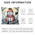 thumbnail image 6 of Ulloord Gray Christmas Pillow Covers Snowman Throw Pillow Case Merry Christmas Cushion Cover Case for Home Farmhouse Couch Sofa Car, 6 of 6