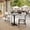 Gray Faux Concrete/Black Base, variant on Flash Furniture 30" x 24" Tabletop with TopGuard HPL Technology in Gray Faux Concrete with 22" x 22" Black Table Height X-Base