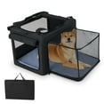thumbnail image 1 of Gymax Folding Soft Dog Crate Foldable Pet Carrying Bag w/ 2 Openings & Window Soft Mat, 1 of 10