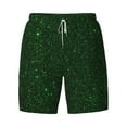 thumbnail image 4 of Lsque Mens Swim Trunks Emerald Green Sparkling Pattern - Bathing Suit Compression Liner - Beach Swim Shorts Swimwear - (S-3XL) - Stretch Quick Dry -Medium, 4 of 9