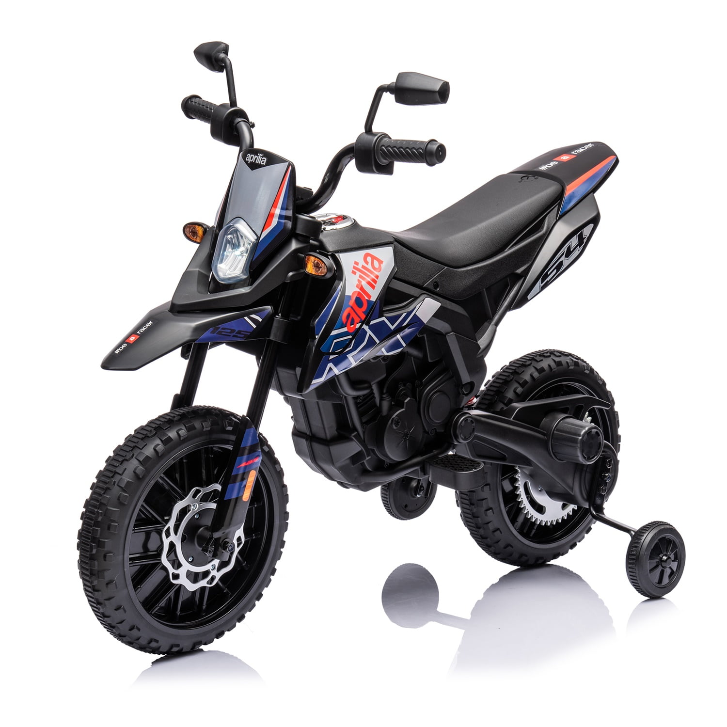 CIPACHO 12V Electric Kid Ride On Onmotorcycle, Apulia Licensed Kid Motorcycle, 2 Wheels Battery Powered Vehicles Toys, Black CIPACHO 12V Electric Kid Ride On Onmotorcycle, Apulia Licensed Kid Motorcycle, 2 Wheels Battery Powered Vehicles Toys, Black