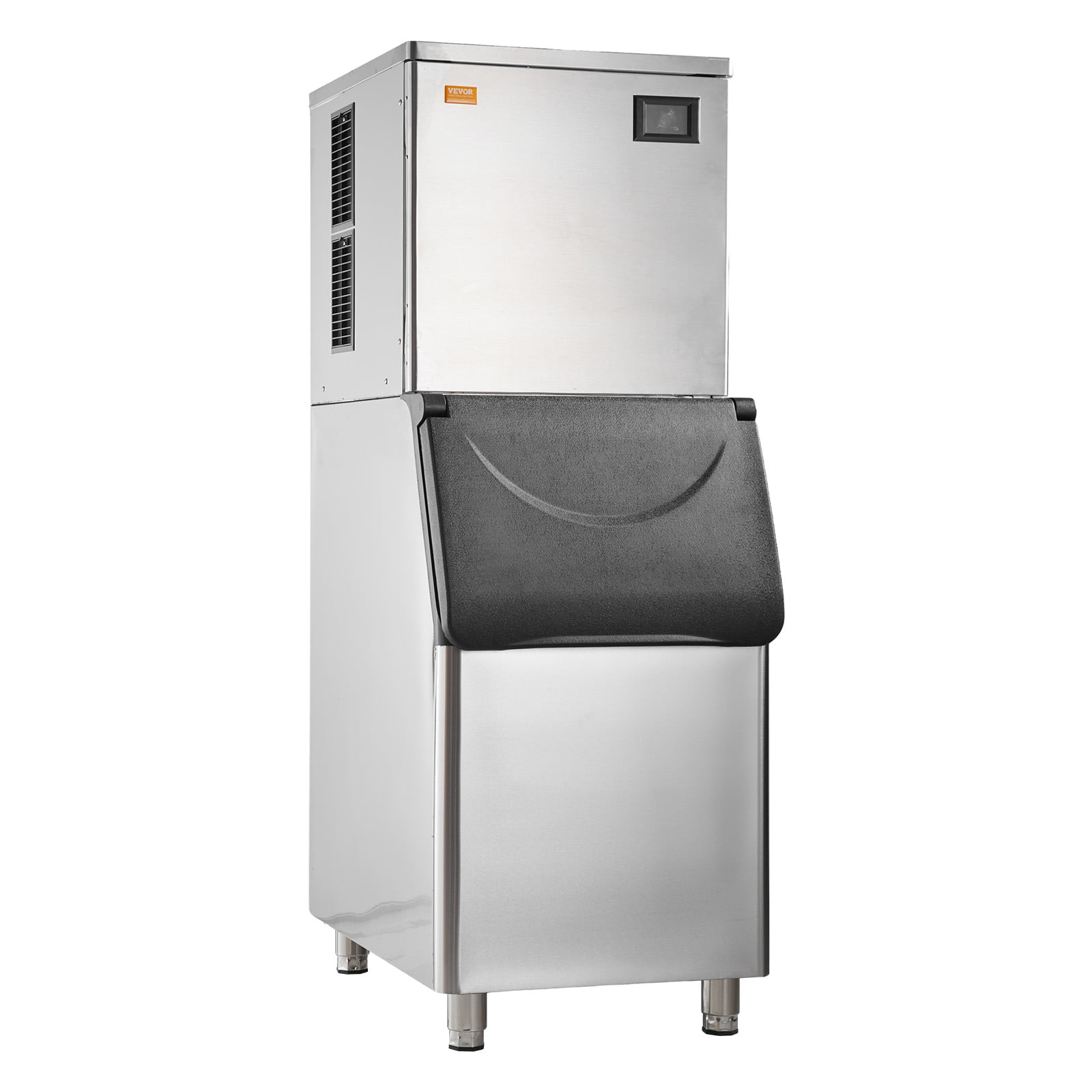 Commercial Ice Maker Machine 360LBS/24H with 77LBS Large Ice Storage Bin,  126Pcs Clear Ice Cubes in 11Mins, Stainless Steel Under Counter Industrial