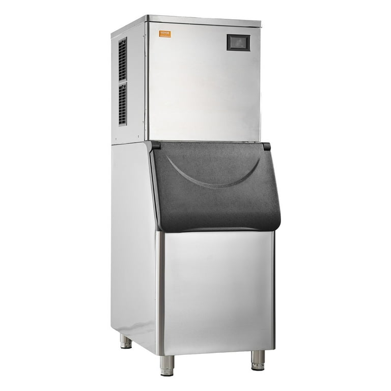 BENTISM 110V Commercial Ice Maker 400lbs/24h with 330lbs Bin, Full