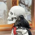 thumbnail image 4 of Halloween Cape Skull Tray, Resin Skeleton Desktop Storage Decoration, Eerie Serving Tray for Halloween Treats, Gothic Home Decor, 4 of 5