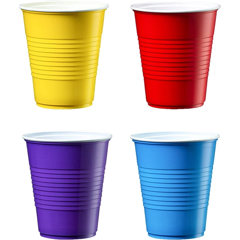 Disposable Party Plastic Cups [40 Pack - 12 oz.] Red Drinking Cups