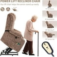 thumbnail image 7 of EPICOZY Large Power Lift Recliner Chair for Elderly Tall Man, Overstuffed Widen Massage Electric Recliner with Heat Vibration, Extended Footrest, Cup Holders, Side Pockets & USB Ports, Fabric Brown, 7 of 7