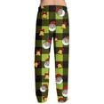 thumbnail image 3 of Dwelliawo Red Plaid Pajama Pants Men Wide Leg Casual Comfy Plaid Checkered Christmas Pajama Pants Christmas Flannel Pajamas Baggy Sleep Pajama Bottom Vermilion M, 3 of 3