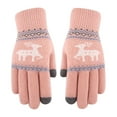 thumbnail image 2 of WIZUTIZ Gants de Noël pour Femmes Double Couche Faon Plus Épais Chauds Tricotés Mitaines Roses Soldes, 2 of 4
