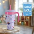 thumbnail image 2 of Magma Life Termo Acero Inoxidable para Niños Mini Flip 532 ml (18 oz), Doble Pared, Tapa Antiderrames con Popote, Mantiene Frío y Caliente, 2 of 7