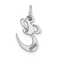 thumbnail image 3 of Auriga Fine Jewelry 14K White Gold Script Letter E Pendant for Women, 3 of 6