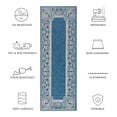 thumbnail image 6 of Safavieh Courtyard Cooper Botanical Indoor/Outdoor Runner Rug, Blue/Natural, 2'3" x 14', 6 of 10