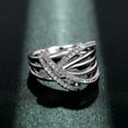 thumbnail image 3 of K-KED Gorgeous Infinity 925 Silver Filled Wedding Ring Women Cubic Zircon Sz 6-10-8, 3 of 6