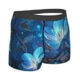  Blue Flowers and Atmosphere Men'S Flat Angle Underwear With A Design