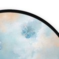 thumbnail image 4 of 36.2 Inch Round Floor Mat Watercolor Blue Butterflies Carpet Decor Rug for Living Room Bedroom, 4 of 6
