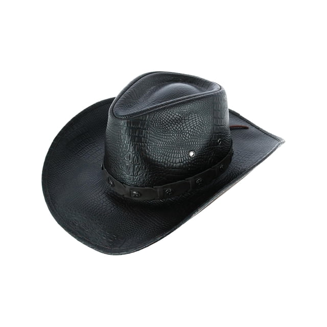 Kenny K Crocodile Print Western Hat (Men's)