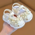 thumbnail image 2 of Ymyiu Little Girl Sandals Kids Girls Boys Sandals with Cork Footbed Adjustable Strap Toddler Casual Slides Sandals Open Toes Flat Size 8.5 (Beige,Toddler 8.5), 2 of 6