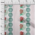thumbnail image 1 of oneOone Cotton Poplin Dusty Teal Blue Fabric Geometric & Mandala Watercolor Diy Clothing Quilting Fabric Print Fabric By Yard 42 Inch Wide, 1 of 4