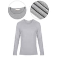 thumbnail image 6 of Luxtrada Men's Crewneck Tees with Long Sleeves (Black,XL), 6 of 7