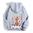 thumbnail image 6 of Ladies Christmas Printed Zipper Long Sleeve Hoodie with Drawstring and Pocket for Casual Wear, 6 of 8