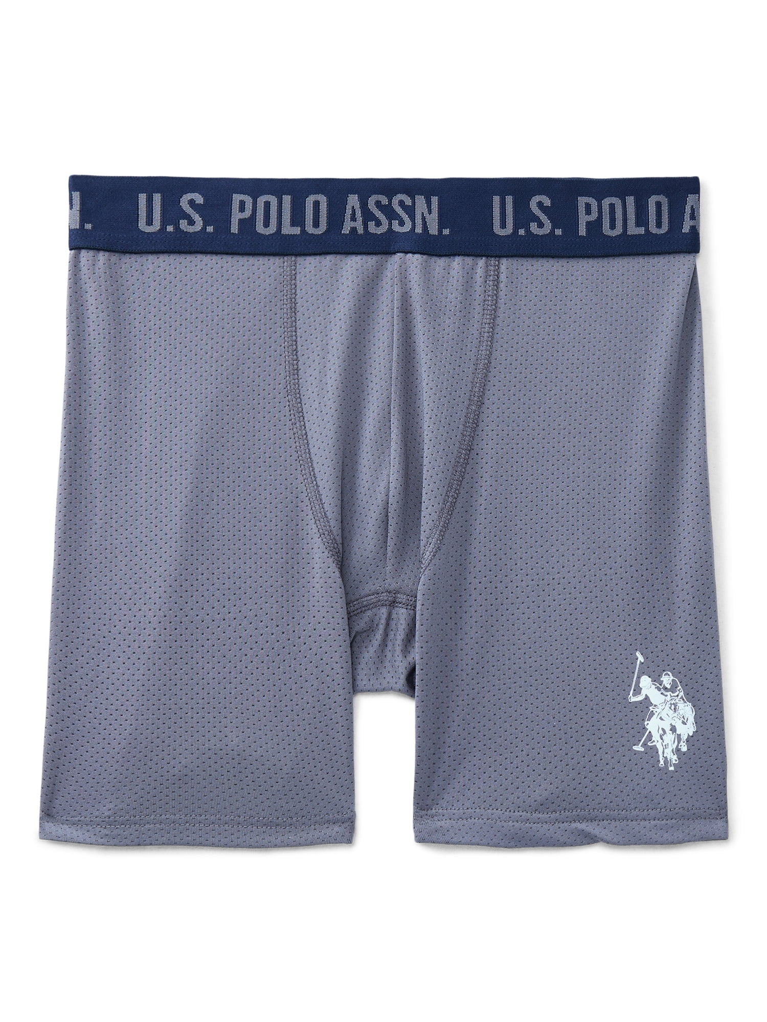 U.S. Polo Assn. Boys Performance Mesh Tagless Boxer Briefs, 5-Pack, Sizes S-XXL