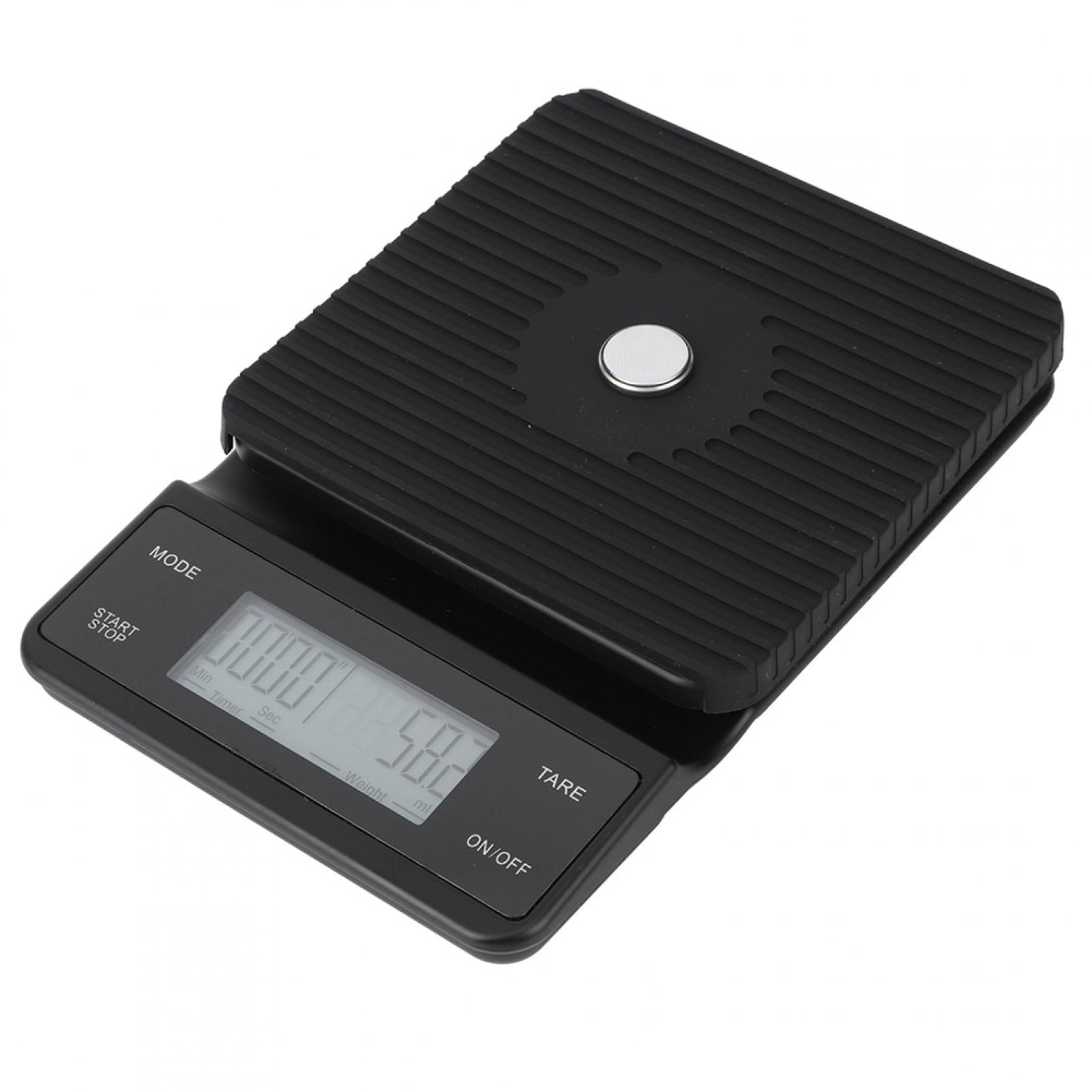 Nieyigj Digital Kitchen Food Coffee Scale, 3kg/0.1g High Precision Electronic Scale with Timer, Built-In Battery USB Charging, LCD Display for Baking Cooking Drip Coffee, Black