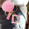 thumbnail image 2 of Initial Letter Keychain, 26 Letters Available, Practical Portable Key Accessory, Cute Style Keychain Pendant, Durable Material, Suitable for Keys, Bags, Gifts for Birthday, Graduation, Parties, 2 of 5